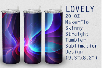 Tumbler Straight 20 OZ Sublimation Lovely Wrap Design