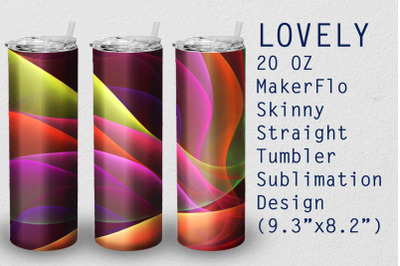 Tumbler Straight 20 OZ Sublimation Lovely Wrap Design