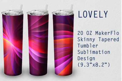 Tumbler Tapered 20 OZ Sublimation Lovely Wrap Design