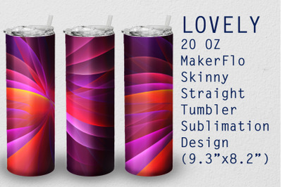 Tumbler Straight 20 OZ Sublimation Lovely Wrap Design