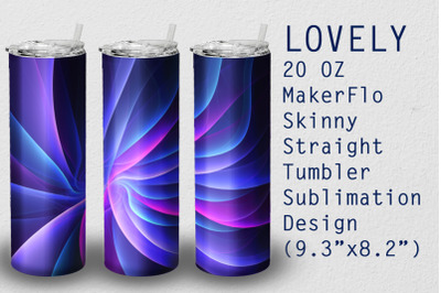 Tumbler Straight 20 OZ Sublimation Lovely Wrap Design