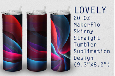 Tumbler Straight 20 OZ Sublimation Lovely Wrap Design