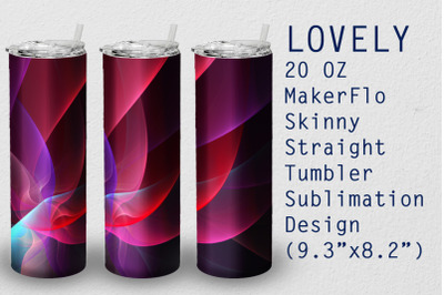 Tumbler Straight 20 OZ Sublimation Lovely Wrap Design