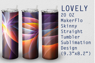 Tumbler Straight 20 OZ Sublimation Lovely Wrap Design