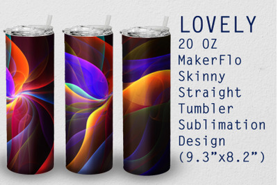 Tumbler Straight 20 OZ Sublimation Lovely Wrap Design