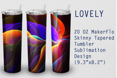 Tumbler Tapered 20 OZ Sublimation Lovely Wrap Design