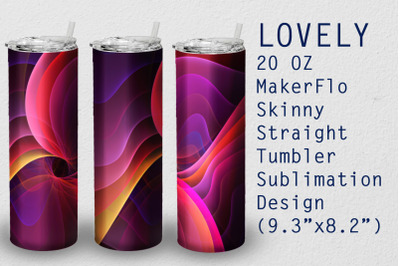 Tumbler Straight 20 OZ Sublimation Lovely Wrap Design