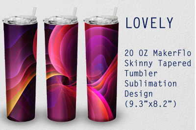 Tumbler Tapered 20 OZ Sublimation Lovely Wrap Design