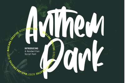 Anthem Park Handwritten Script Font