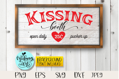 Kissing booth wood sign svg, love sign svg