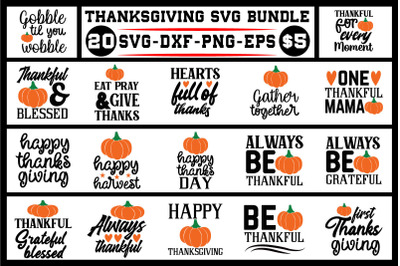 Thanksgiving svg bundle