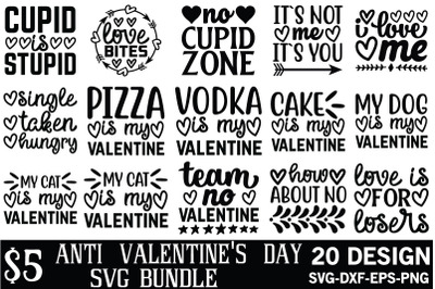 Anti Valentine&#039;s Day svg bundle