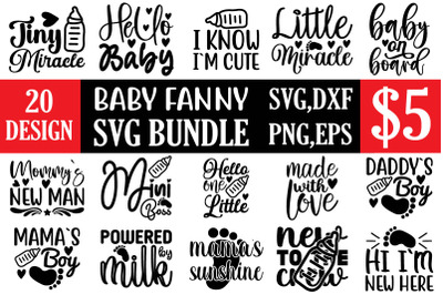 baby fanny svg bundle