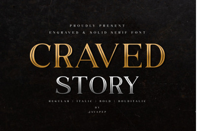 Craved Story - Engraved &amp; Solid Serif
