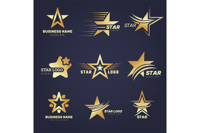 Stars logo. Modern business leadership concept symbols rating elegant