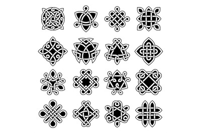 Celtic trinity. Ancient geometrical symbols celtic knots christian tat