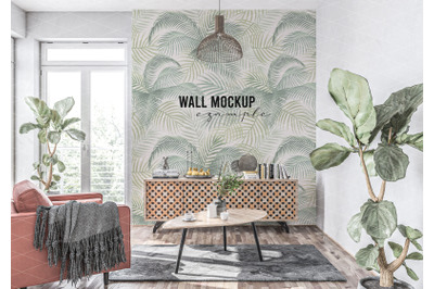 Wall mockup&2C; Wall paper mockup