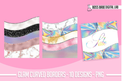 Glam Curved Border Clipart