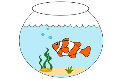 Clown fish svg, Cute fish svg, sea svg, animal svg, funny fish svg, cr