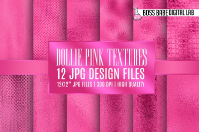 Dollie Pink Metallic Foil Textures