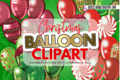 Christmas Balloon Clipart: &quot;Balloon CLIPART&quot;