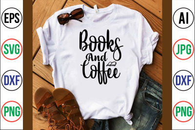 Books And Coffee svg cut file