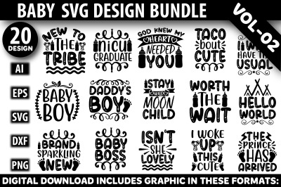 Baby Svg Design Bundle