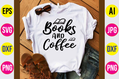 Books And Coffee svg cut file