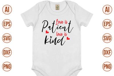 Love is patient love is kind svg cut file