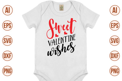 Sweet Valentine wishes svg cut file