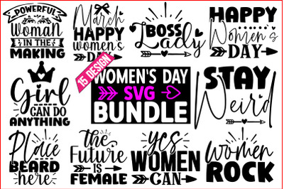 Woman&#039;s  Day SVG T shirt  Bundle