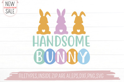 Handsome Bunny Svg Cut file