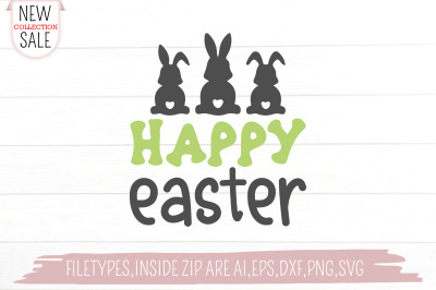 Happy Easter Svg Cut file