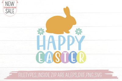 Happy Easter Svg Cut file