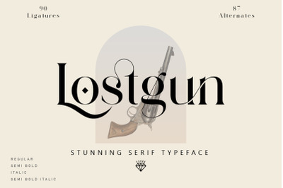 Lostgun | Stunning Serif Typeface