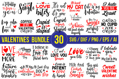 Valentaines Day SVG Bundle