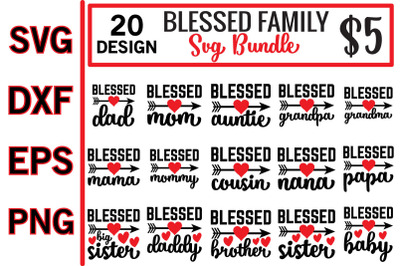 blessed family svg bundle