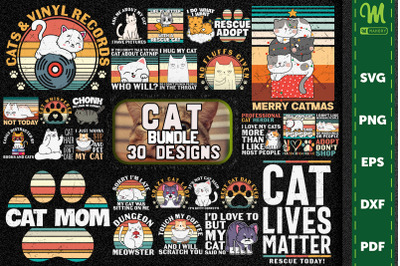 Cat Bundle-30 Designs-211215