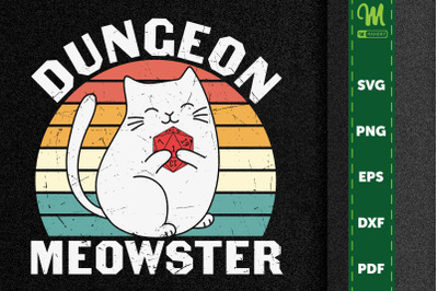 Funny Cat Design Dungeon Meowster