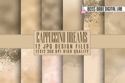 Cappuccino Dreams Digital Papers