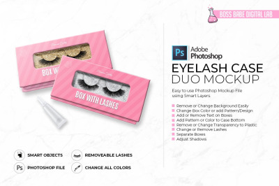 Eyelash Case Duo Mockup