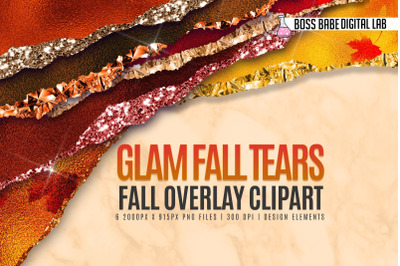 Glam Fall Tears Clipart