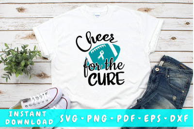 Cheer for the cure ovarian cancer svg