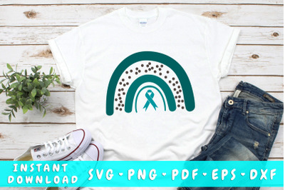 Ovarian cancer rainbow svg