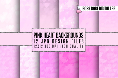 Pink Hearts digital paper