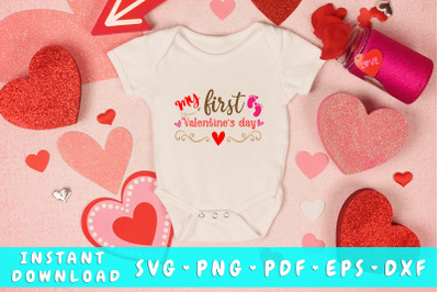 My first Valentines day svg, Kids Valentines Day SVG