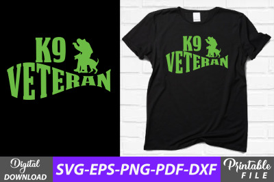 K9 Veteran Tshirt Sublimation Design USA