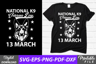 National K9 Veterans Day 13 March Design