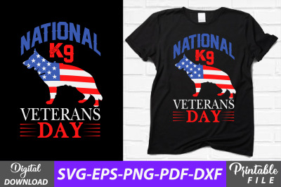 National K9 Veterans Day Sublimation Svg