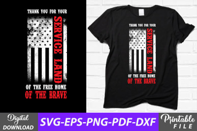 USA Veterans Thanking T-shirt Design